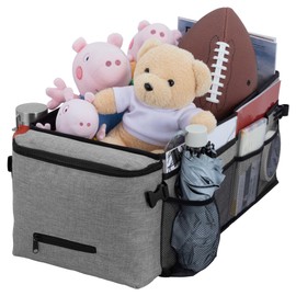 Navaris Car Storage Organiser Box - Ideal for Car Seats and Back Seat Storage for Kids - Quick Installation & Easy to Clean - Also Suitable as Van Tidy Caddy & Front Seat Organiser