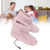 Heated Foot Warmer Electric Heating Booties Slippers, Soft Plush, Wear