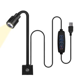 MiOYOOW Clip On Aquarium Light, Mini Dimmable LED Aquarium Light Adjustable Fish Tank Spotlight for Planted Saltwater Freshwater