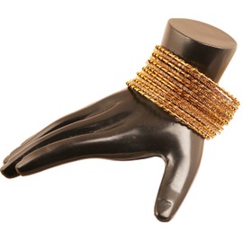 Touchstone New Golden Bangle Collection Indian Bollywood Beautifully Hammered Designer Jewellery Bangle Bracelets Set of 4 in Antique Gold Tone for Women, Metal, No Gemstone