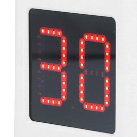 Cube Timer, 4 Sided Digital Countdown Stopwatch with 2 Preset Times, 1.4in Display, Brightness Adjustment, for Private Poker Chess Casinos (White)