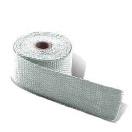DNA MOTORING 2" x 15 Feet White Exhaust Heat Wrap, Exhaust Tape High Temp Heat Tape for Pipes, Motorcycle Fiberglass Insulation Roll for Exhaust Pipes, WRAP-T1-WH-15FT