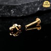 Melighting - Piercing de oro macizo de 14 quilates para