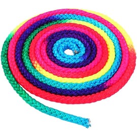 Hominas Rainbow Colour Rhythmic Gymnastics Rope Nylon Competition Art Training Rope - 2.8 Metres