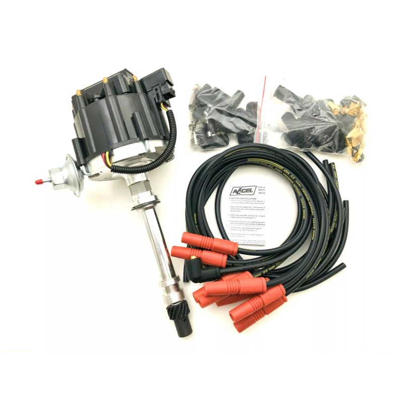 Accel SB BB Chevy HEI Distributor + Spark Plug Wires