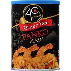 4C Premium Gluten Free Bread Crumbs, Panko Plain 1 Pack, Gluten-Free Flavorful Crispy Crunchy, Value Pack