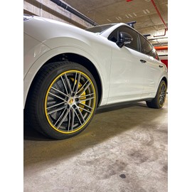 Rim Protector Kit - Yellow - Alloy Wheel Rim Guard - Set of 4 Rim Protectors Easy to Install