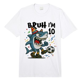 Tralalero Tralala Italian Brainrot Soccer 10th Birthday Comfort Colors Adult Heavyweight T-Shirt