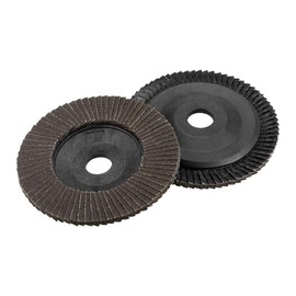 sourcing map Flap Disc, 120-grits 4" x 5/8" Abrasive Grinding Wheel Flap Sanding Disc Aluminum Oxide 2pcs