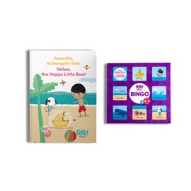 Feppy Bilingual Book & Game Bundle Bingo - Dual-Language Learning and Educational Play for 4-Year-Olds