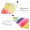Outanaya 3pcs Rainbow Haircut Combs Set Plastic Hair Styling Combs