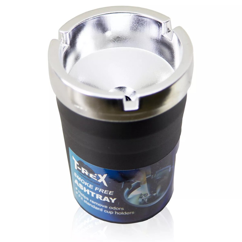 TrexNYC T-Rex Car Ashtray with Lid, Cupholder Ashtray, Car Ashtray