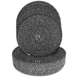 KITLAB 8 Inch Trivets for Hot Dishes, Hot Pots and Pans, Thick Heat Resistant Large Coaster for Kitchen, Hot Pads, Kitchen Essentials, Kitchen Decor for Table & Countertop with Storage Basket, 5 Pcs