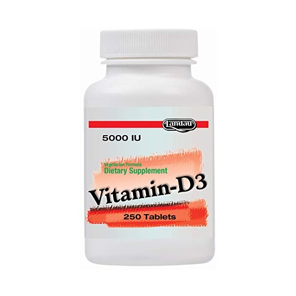 Landau Kosher Vitamin D3 5000 IU 250 Tablets