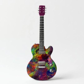 Unbranded Rainbow Nebula Pro Guitar/Bass Skin Axe Premium Re-Skin Vinyl Wrap reproduction