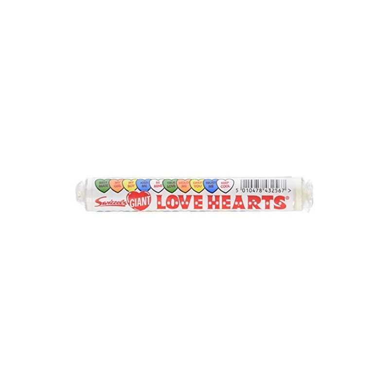 Swizzels Matlow Giant Love Hearts 38g/1.35oz -12 Pack