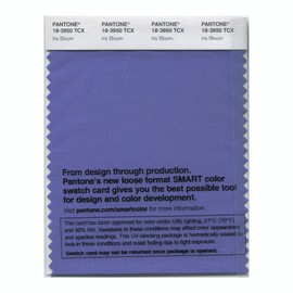 Pantone Smart Fabric Swatch, Color No. 18-3950, Iris Bloom