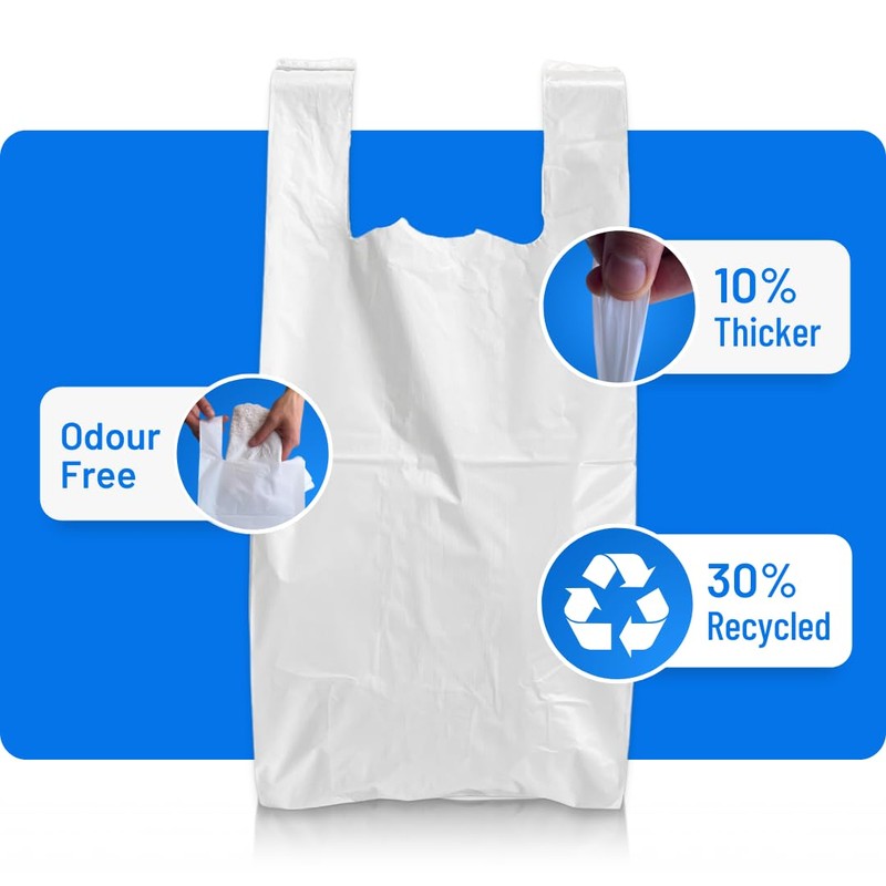 Adult Nappy Disposal Bags White | 200 Pack | 10%