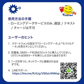 Korea Travel SIM Card - 3 days unlimited data | No daily limit | 5G/4GLTE high-speed data | Easy activation | Support LINE inquiry