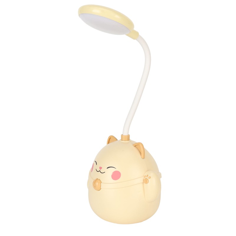 LED Table Lamp USB Charging Gooseneck Reading Light Pen Holder