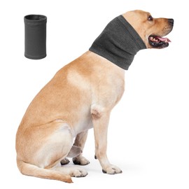 MAMORE Dog Calming Hoodie, Dog's Ear Muffs Head Cover for Anxiety Relief, Grooming and Force Drying Protection, Noise Canceling for Dogs (Grey, Small)