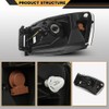 ANDPLAY Headlights w/Bulbs Compatible with Dodge Ram 1500 2006 2007