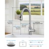 WEWE Kitchen Faucets with Pull Down Sprayer, Leak-Proof Stainless Steel