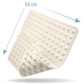 Toniamo Shower Mat 53 x 53 cm Sand | Non-Slip Mat Shower in Premium Quality | Comfortable Non-Slip Mat Wellness | Bath Mat Non-Slip | Antibacterial & Machine Washable | Shower Mat Non-Slip