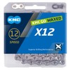KMC X12 Waxed 12 Speed Chain, Silver, 126 Link