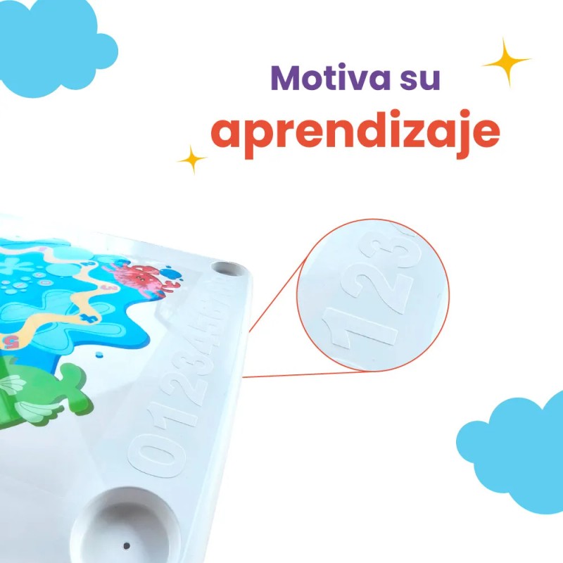Kit 4 Mesas Didáctica Infantil Con Portavasos Mesa De Juegos