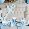 50 Pcs Blue Ocean Fish Plastic Cups with Lids and