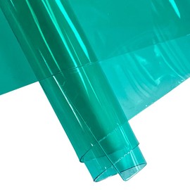 ONEART | 30 Gauge Leather Vinyl, Solid Color See-Through Waterproof Jelly Faux Leather for Women DIY Handbags Tote, 12" x 48" (Aquamarine)