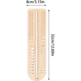 Wooden Sock Blockers for Knitting Wood Sock Ruler Knittng Needle Gauge Crochet Size Measurement Ruler Weaving Tool Needle Measuring Tools Crochet Supplies, Knitting Measuring Tools for Knitting Lovers