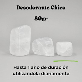 Desodorante piedra de alumbre para mujer hombre y niños (Chico)