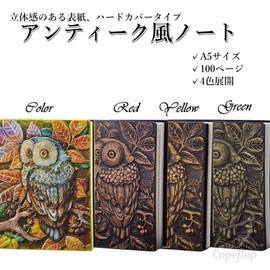 Copeflap Antique Notebook, a5, Owl Journal, Spell Book, Spell Book-style Notebook, Western Book, Antique (Color)