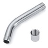Shower Head Extension Arm, G1/2" 20cm Curved Forward Stainless Steel