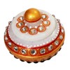 Purpledip Marble Sindoor Kumkum Dibbi: Small Box for Storing Makeup,