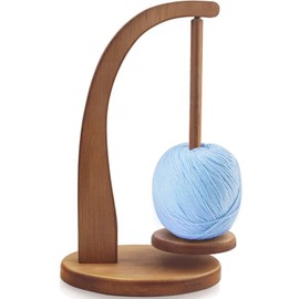 Funtery Yarn Holder, Wool Unwinder Wood, Magnetic Wool Roller, Yarn Roll Holder, Wool Holder, Wool Reel, Wool Ball Holder for Knitting Lovers, Knitting Yarn Tool Gifts