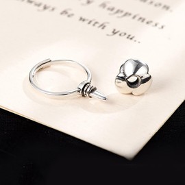 HLMIN Rose Ring For Men Women, Vintage Cool Gothic Adjustable Ring Jewelry Gifts for Women Men, Metal, No Gemstone