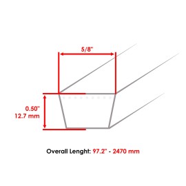 Celox 5/8" X 143" Belt for Husqvarna EZ4824 EZ5221 EZ5224 EZ5225 Deck 52" Belt