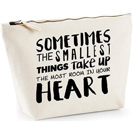 Hippowarehouse Sometimes the smallest things take up the most room up in your heart printed make up cosmetic wash bag 18x19x9cm