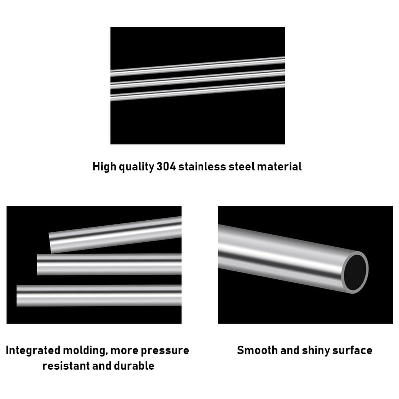Eoiips 5/16" OD 304 Stainless Steel Tube, 7.87" Length, 4