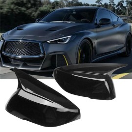 Dhnewpart For Infiniti Q50 Q60 Q70 Gloss Black Mirror Cover Caps M3 Style Replacement 14~
