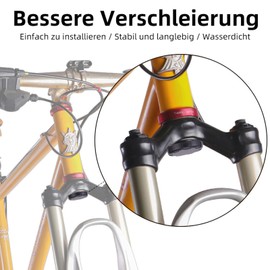 BSSOK AirTag Bicycle Mount Hidden for Fork, Anti-Theft Protection Air Tag Bicycle Holder - Waterproof for MTB Suspension Fork with Inner Diameter 18-30 mm (AirTag Not Included)