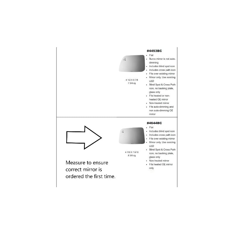 VAM Fits 11-14 Edge, LINC MKX Left Driver Mirror w/Blind-Spot