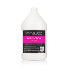 World Amenities Bodyography Body Lotion - 1 Gallon (3.79 L) | Mineral‑Based Hydrating Lotion with Lavender Peppermint | Professional Spa‑Grade Moisturizer