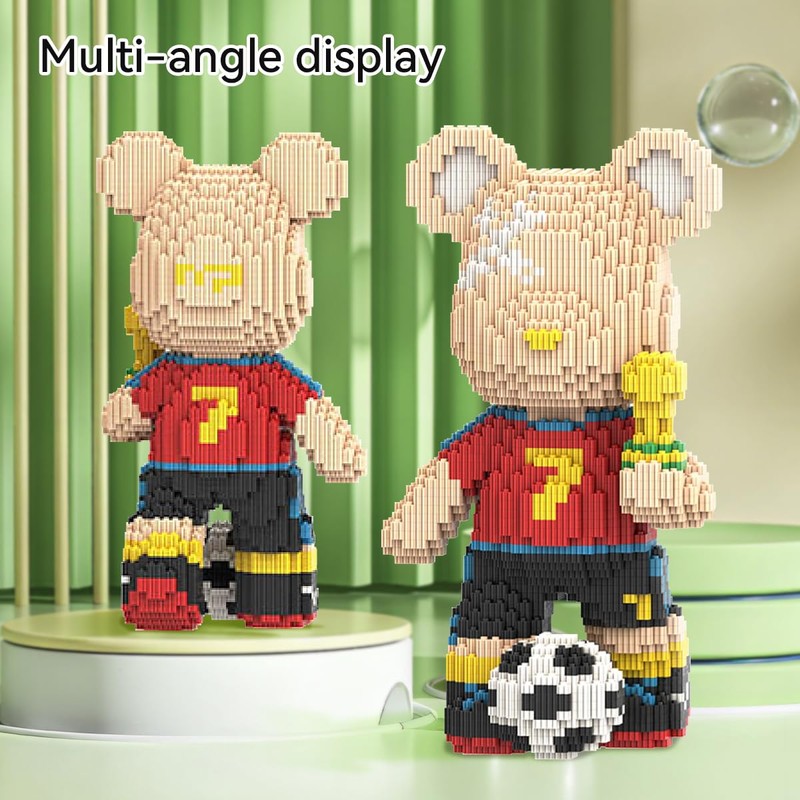 DAHONPA Football Sport Bear Micro Building Blocks Set (3450 Pieces),