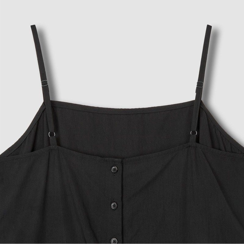 JAJU Women's Crinkle Busteir Dress_Black