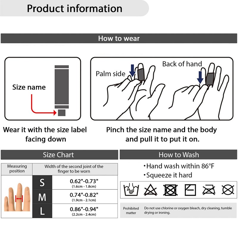 D&M Finger Support (Large, blk)