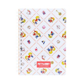 Sunstar Stationery S2642611 Sanrio Character Notebook, Ring Notebook, B6, Retro Sanrio Characters Patti & Jimmy